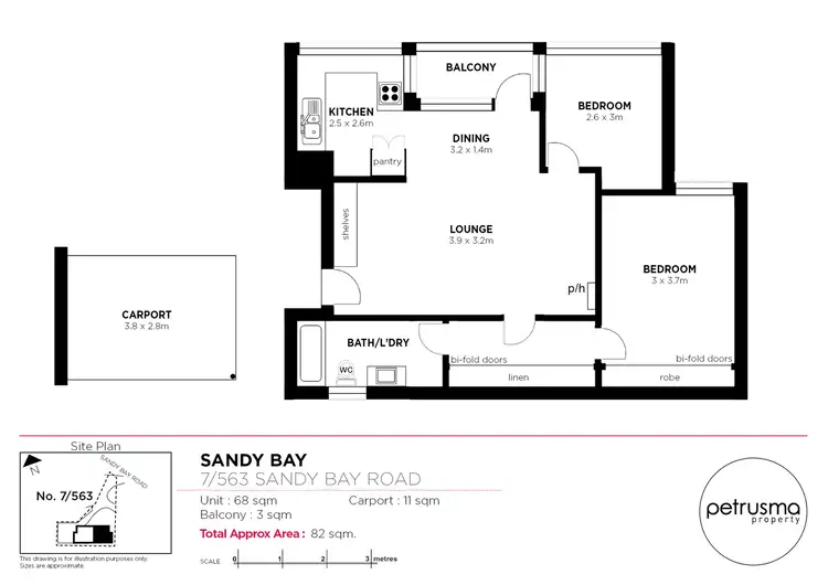 Floorplan of Homely unit listing, 7/563 Sandy Bay Road, Sandy Bay TAS 7005