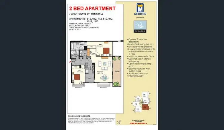 Floorplan of Homely apartment listing, 612/3 Como Crescent, Southport QLD 4215