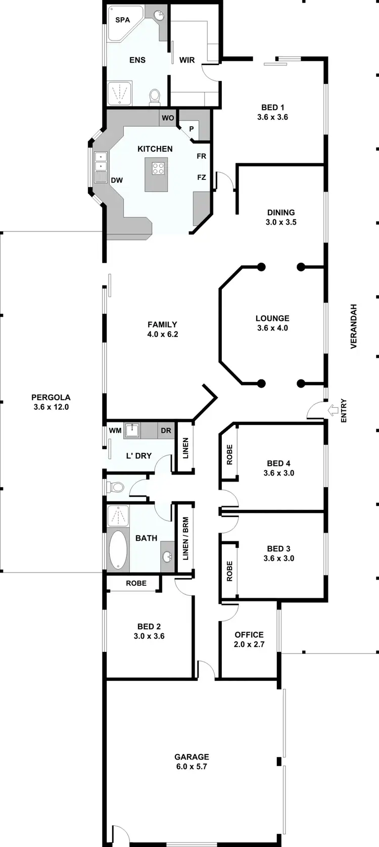 Floorplan of Homely rural property listing, 15 Debnam Road, Millmerran QLD 4357