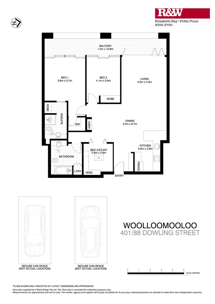 Floorplan of Homely apartment listing, 401/88 Dowling Street, Woolloomooloo NSW 2011