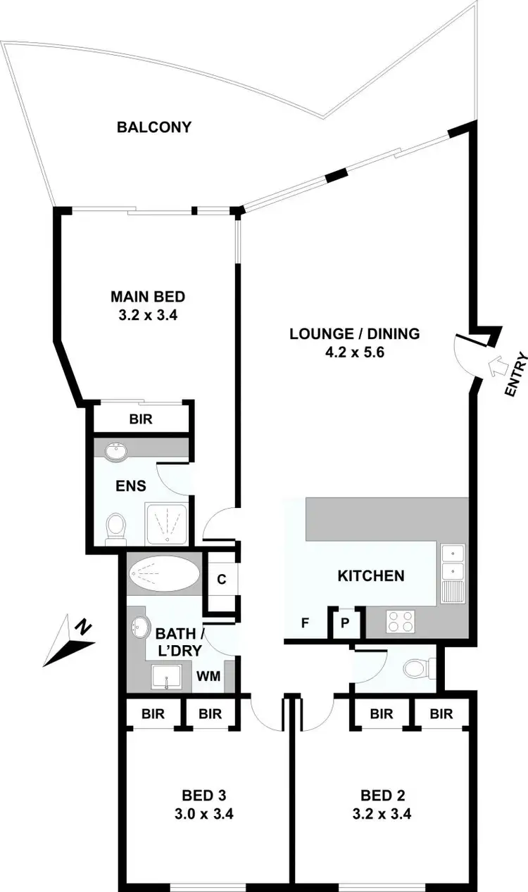 Floorplan of Homely apartment listing, 6/90 River Esplanade, Mooloolaba QLD 4557