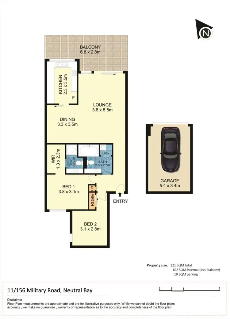 Floorplan of Homely apartment listing, 11/156 Military Road, Neutral Bay NSW 2089