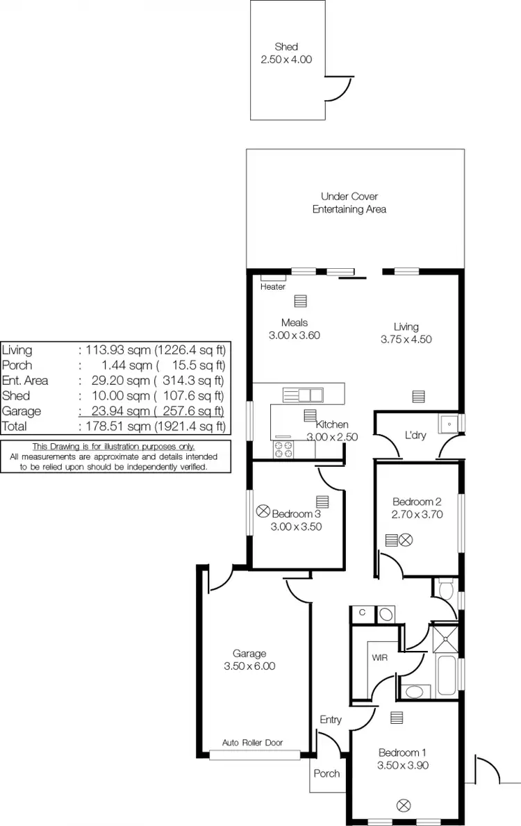 Floorplan of Homely semi-detached listing, 40B Thistle Avenue, Klemzig SA 5087