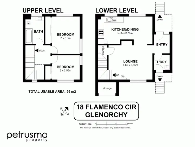 Floorplan of Homely house listing, 18 Flamenco Circle, Glenorchy TAS 7010