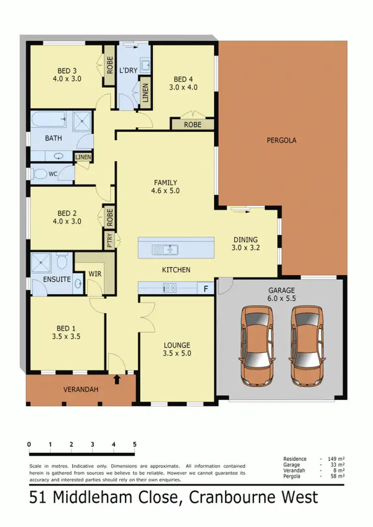 Floorplan of Homely house listing, 51 MIDDLEHAM CLOSE, Cranbourne West VIC 3977