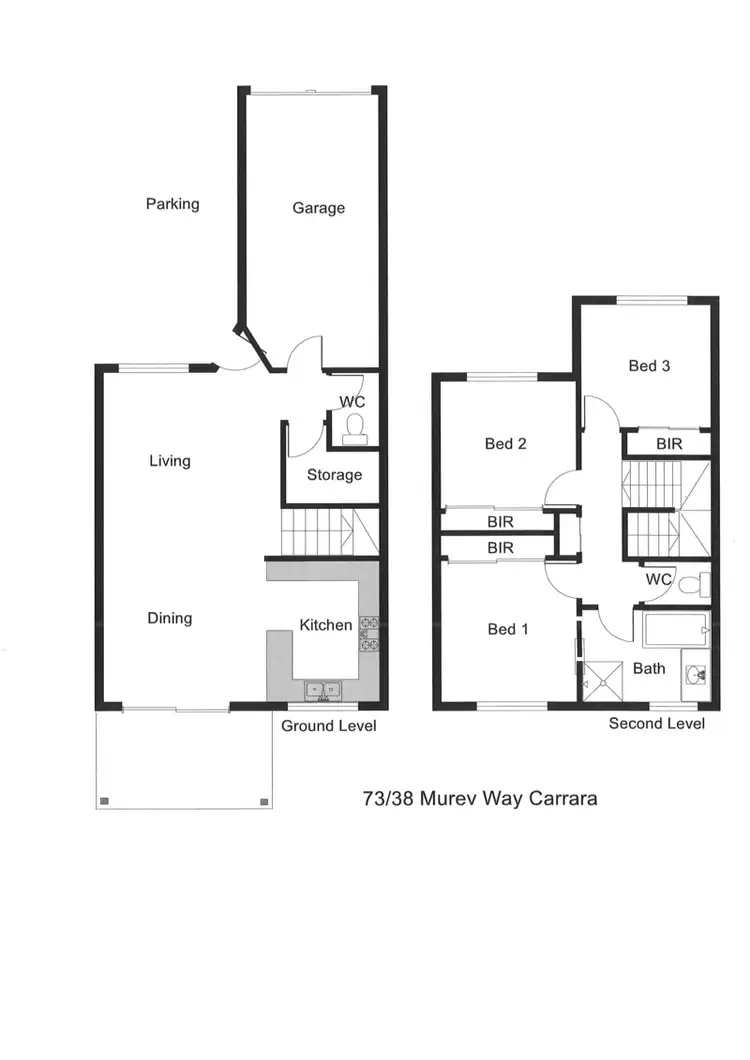 Floorplan of Homely townhouse listing, 73/38 Murev Way, Carrara QLD 4211