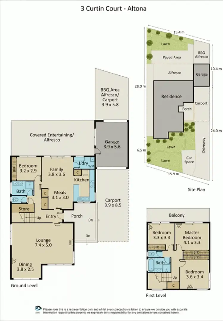 Floorplan of Homely house listing, 3 Curtin Court, Altona VIC 3018