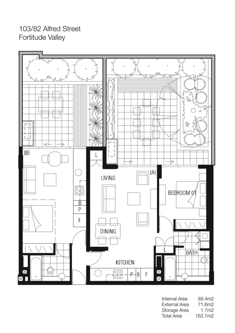 Floorplan of Homely unit listing, 103/82 Alfred Street, Fortitude Valley QLD 4006