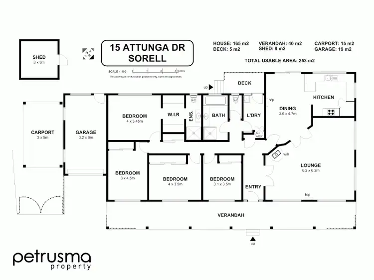 Floorplan of Homely house listing, 15 Attunga Drive, Sorell TAS 7172