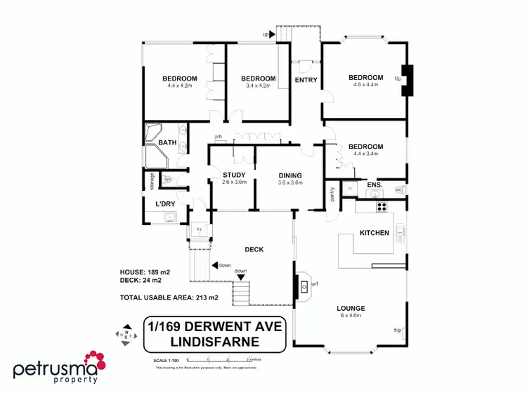 Floorplan of Homely house listing, 1/169 Derwent Avenue, Lindisfarne TAS 7015