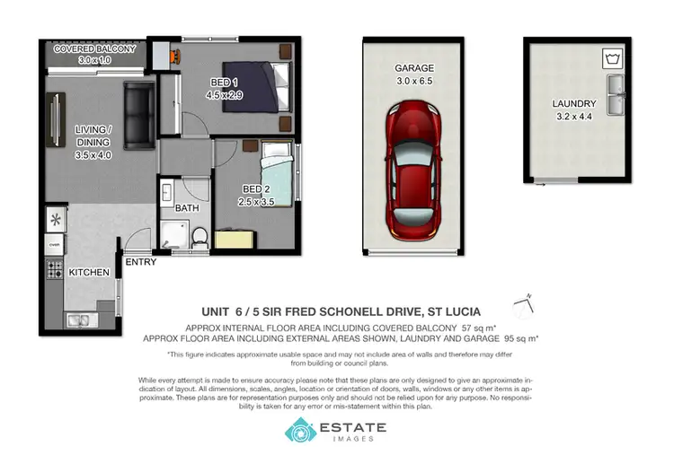 Floorplan of Homely unit listing, 6/5 Sir Fred Schonell Drive, St Lucia QLD 4067