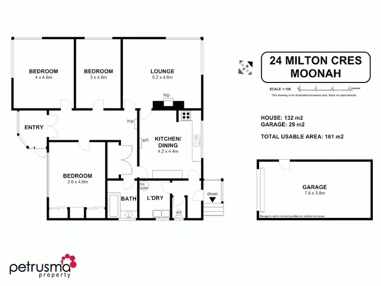 Floorplan of Homely house listing, 24 Milton Crescent, Moonah TAS 7009