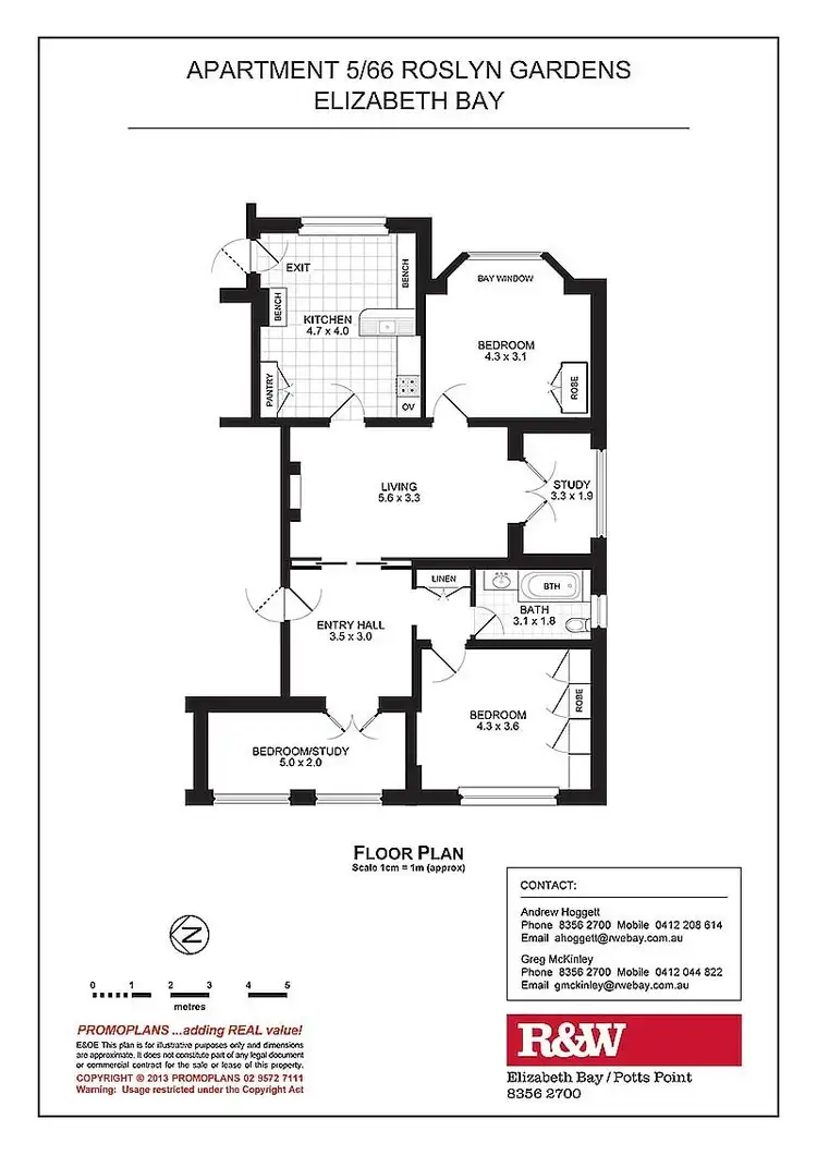 Floorplan of Homely apartment listing, 5/66 Roslyn Gardens, Elizabeth Bay NSW 2011