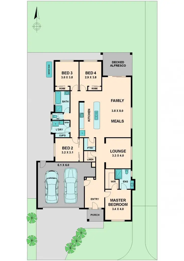 Floorplan of Homely house listing, 5 CHOCOLATE LILY COURT, Wallan VIC 3756
