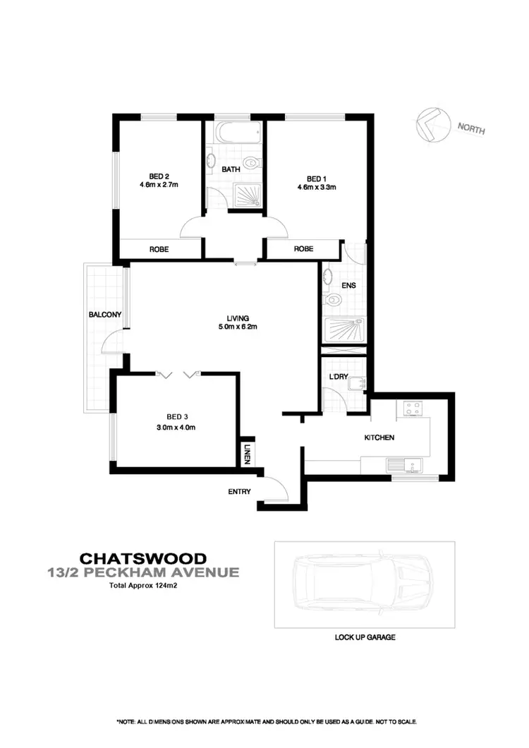 Floorplan of Homely apartment listing, 13/2 Peckham Ave, Chatswood NSW 2067