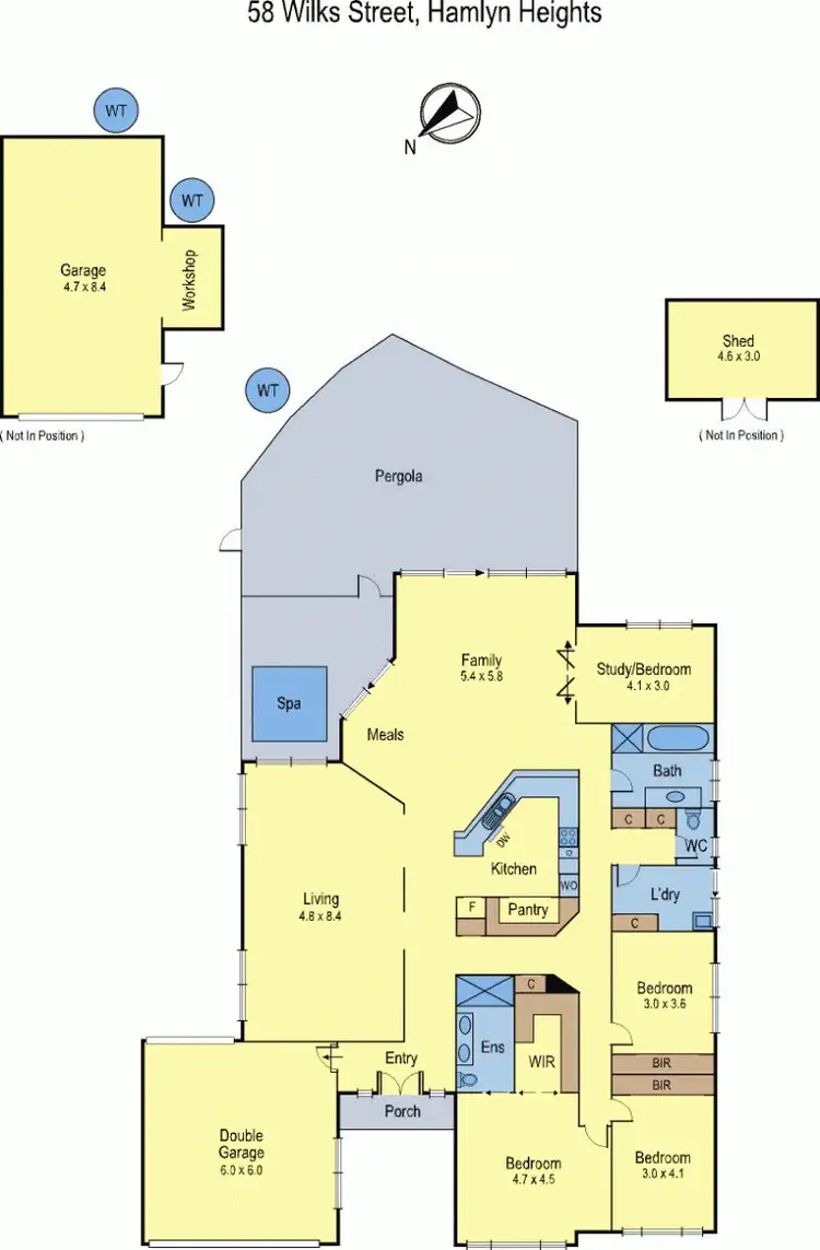Floorplan of Homely house listing, 58 Wilks Street, Hamlyn Heights VIC 3215
