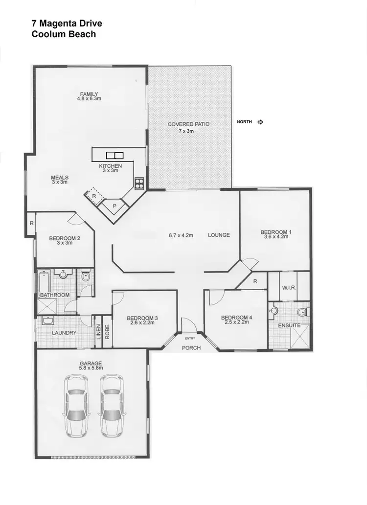 Floorplan of Homely house listing, 7 Magenta Drive, Coolum Beach QLD 4573