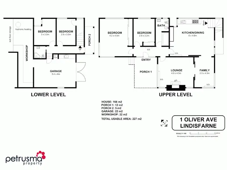 Floorplan of Homely house listing, 1 Oliver Avenue, Lindisfarne TAS 7015