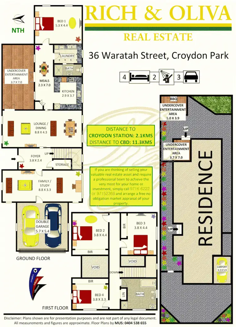 Floorplan of Homely house listing, 36 Waratah St, Croydon Park NSW 2133