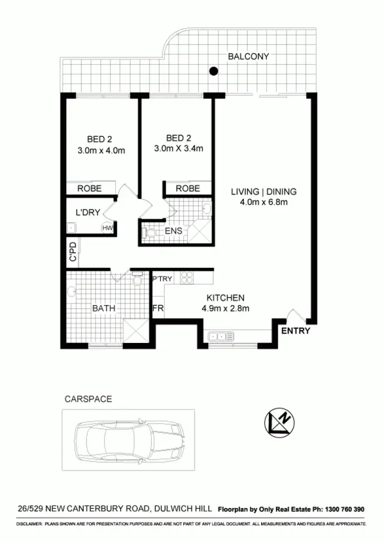 Floorplan of Homely unit listing, 26/529 New Canterbury Road, Dulwich Hill NSW 2203