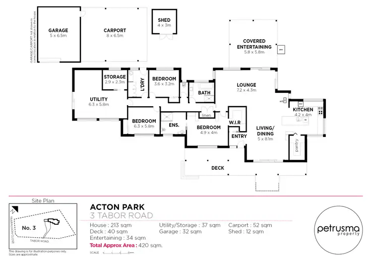 Floorplan of Homely house listing, 3 Tabor Road, Acton Park TAS 7170