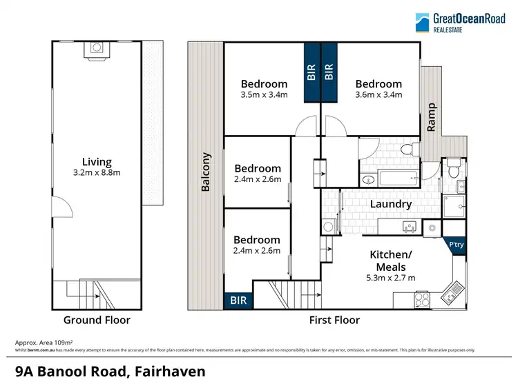 Floorplan of Homely house listing, 9A Banool Road, Fairhaven VIC 3231