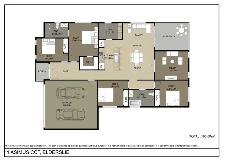 Floorplan of Homely house listing, 11 Asimus Cct, Elderslie NSW 2570