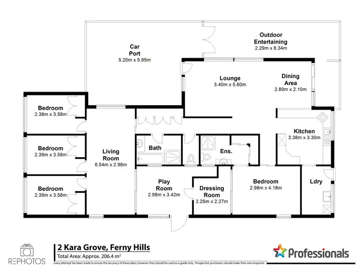 Floorplan of Homely house listing, 2 Kara Grove, Ferny Hills QLD 4055