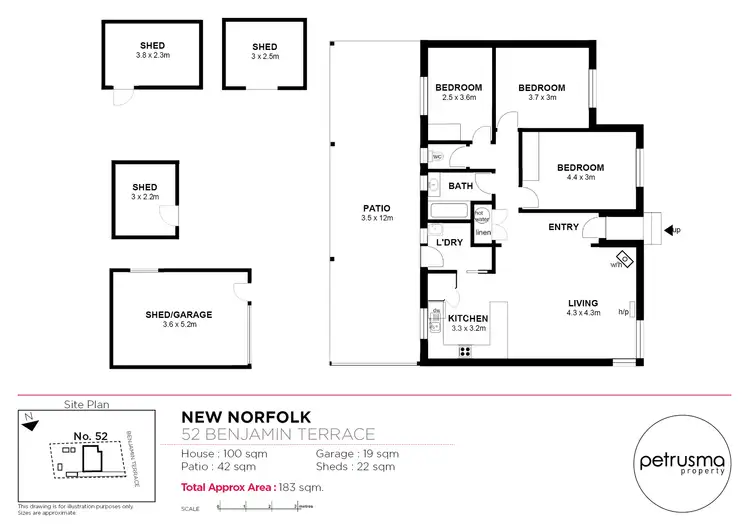 Floorplan of Homely house listing, 52 Benjamin Terrace, New Norfolk TAS 7140