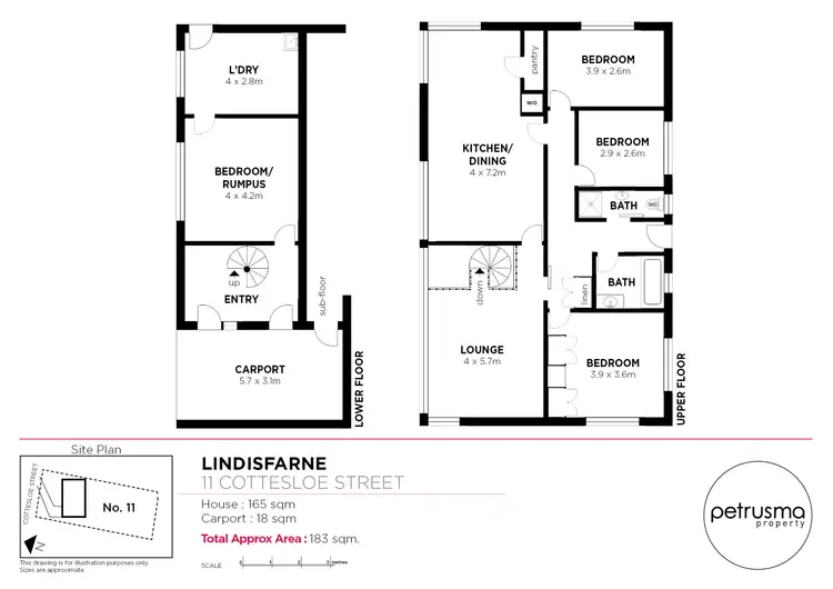 Floorplan of Homely house listing, 11 Cottesloe Street, Lindisfarne TAS 7015