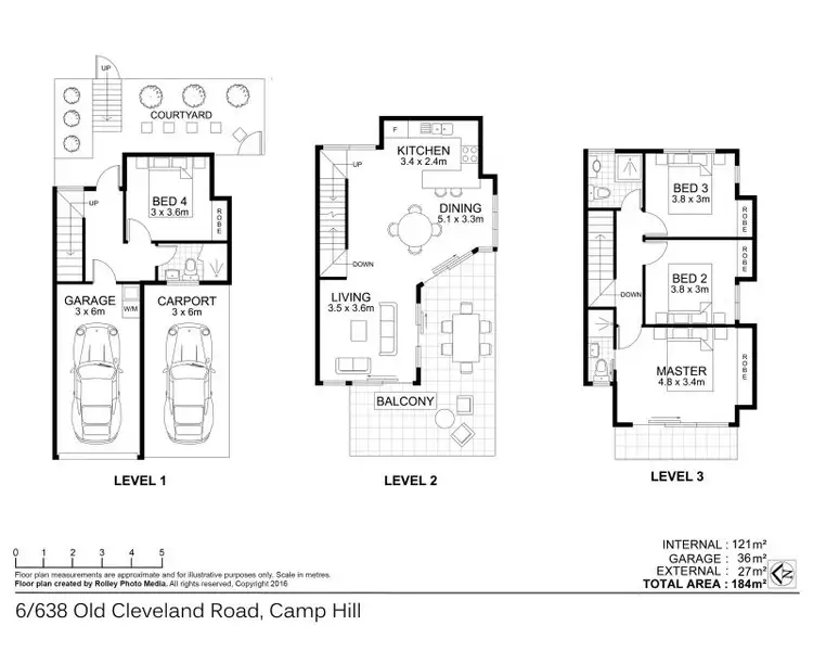 Floorplan of Homely townhouse listing, 6/638 old Cleveland Road, Camp Hill QLD 4152