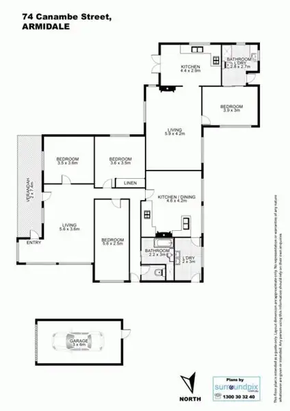 Floorplan of Homely house listing, 74 Canambe Street, Armidale NSW 2350