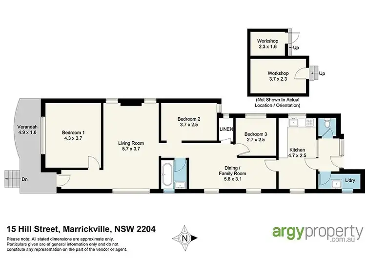 Floorplan of Homely house listing, 15 Hill Street, Marrickville NSW 2204