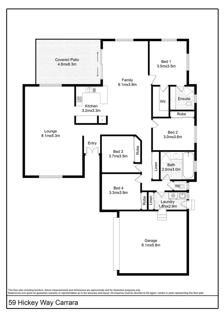 Floorplan of Homely house listing, 59 Hickey Way, Carrara QLD 4211