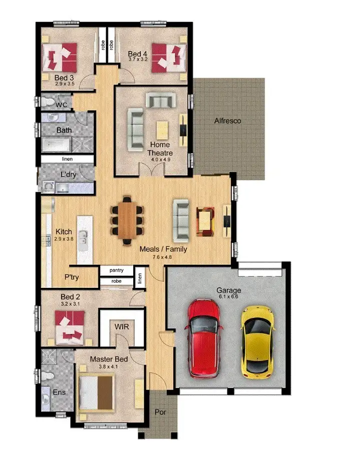 Floorplan of Homely house listing, Lot 150 Juniper Boulevard, Virginia SA 5120