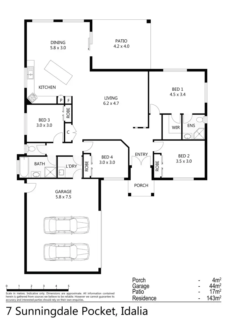 Floorplan of Homely house listing, 7 Sunningdale Pocket, Idalia QLD 4811