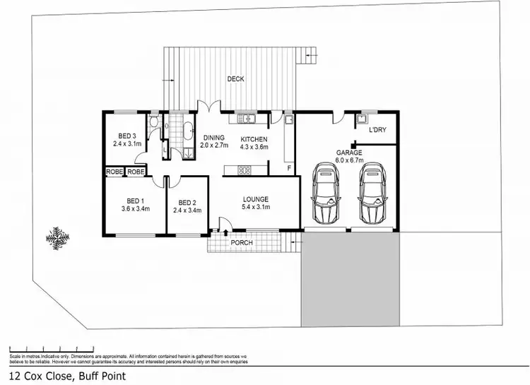 Floorplan of Homely house listing, 12 Cox Close, Buff Point NSW 2262