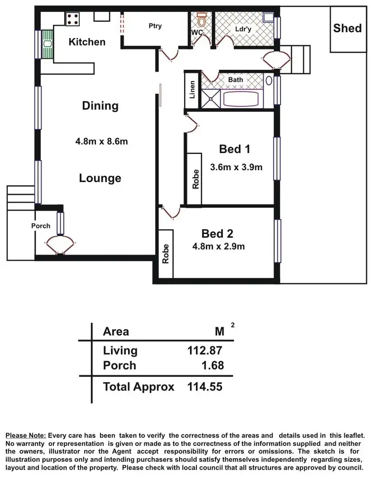 Floorplan of Homely unit listing, Address available on request