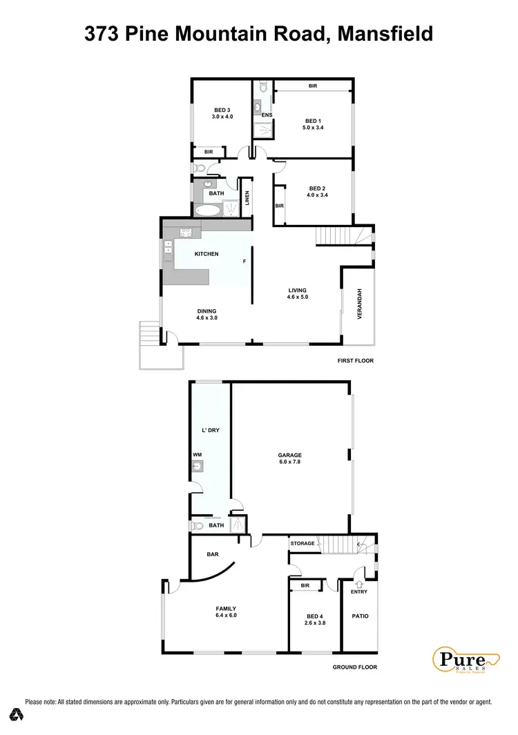 Floorplan of Homely house listing, 373 Pine Mountain Road, Mansfield QLD 4122