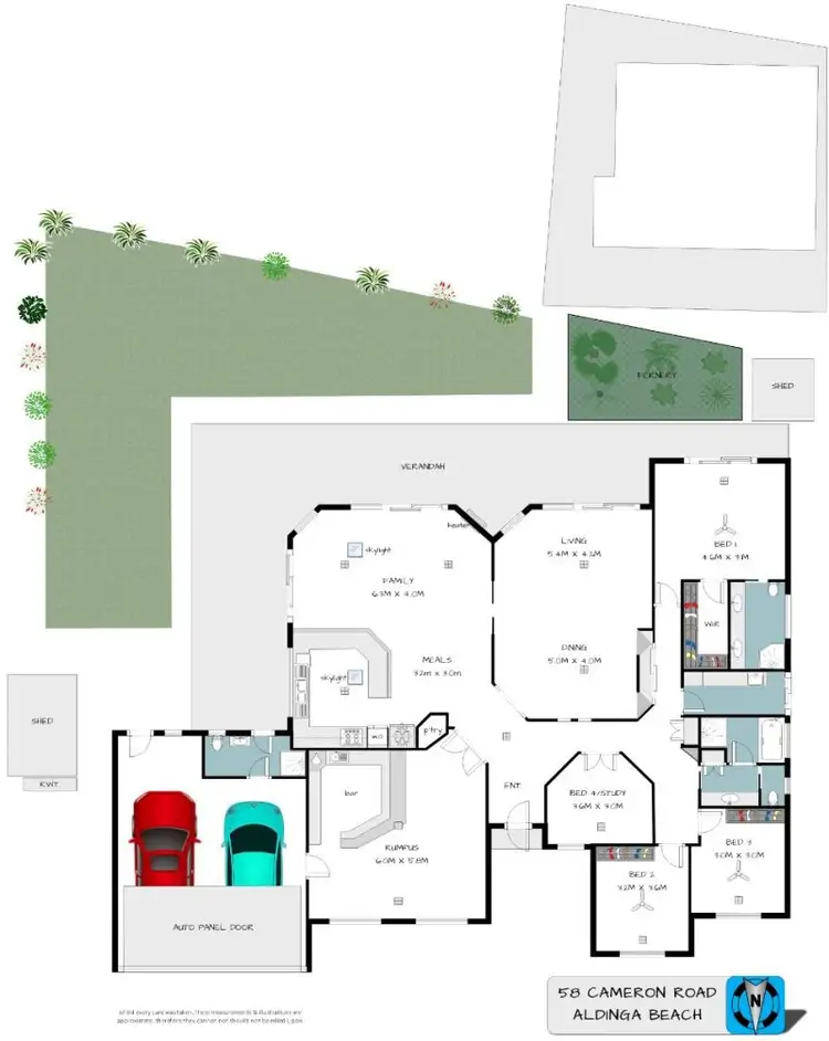 Floorplan of Homely house listing, 58 Cameron Road, Aldinga Beach SA 5173