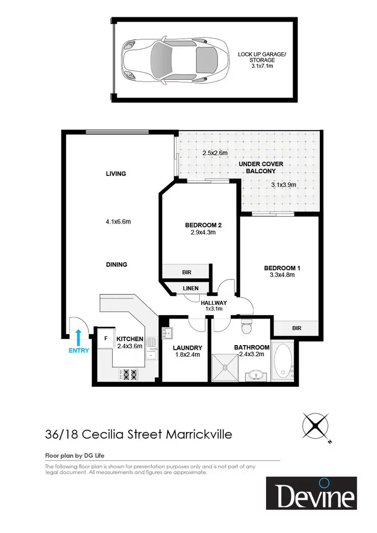 Floorplan of Homely apartment listing, 36/18 Cecilia Street, Marrickville NSW 2204