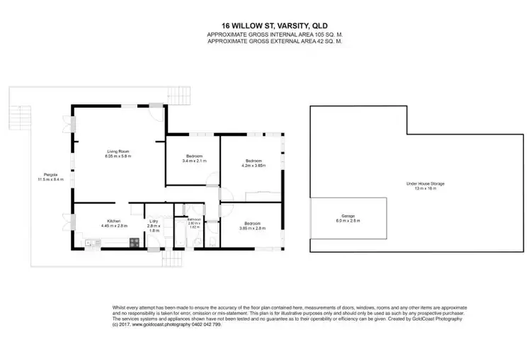 Floorplan of Homely house listing, 16 Willow Street, Varsity Lakes QLD 4227