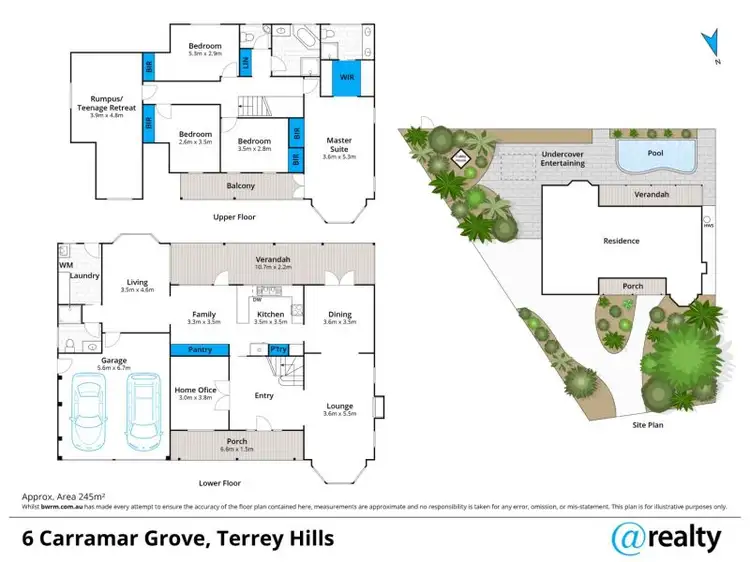 Floorplan of Homely house listing, 6 Carramar Grove, Terrey Hills NSW 2084