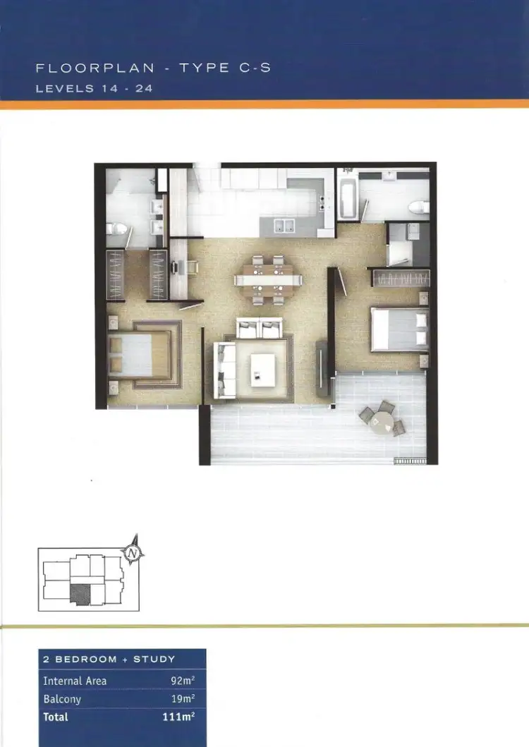 Floorplan of Homely apartment listing, 2104/34 Scarborough Street, Southport QLD 4215