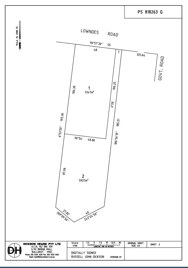Floorplan of Homely land listing, LOT Lot 2, 134 Lowndes Road, Bannockburn VIC 3331