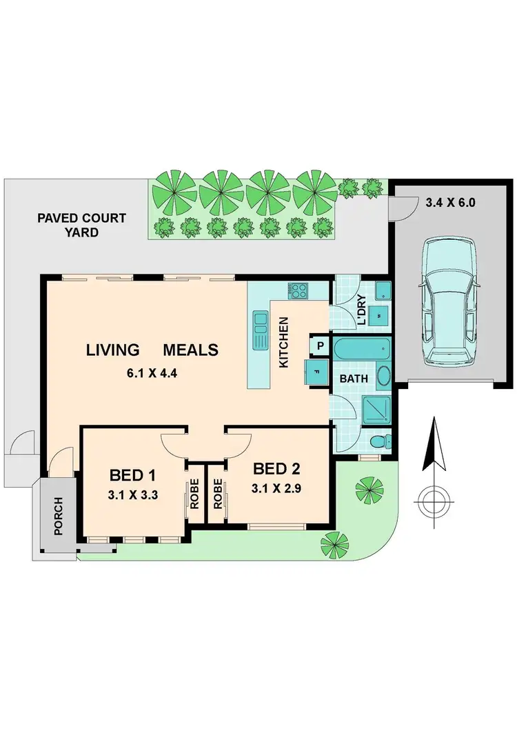 Floorplan of Homely unit listing, 2/138 Dudley Street, Wallan VIC 3756