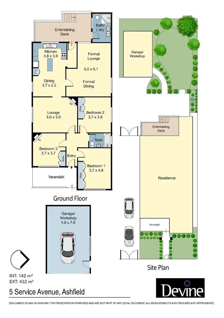 Floorplan of Homely house listing, 5 Service Avenue, Ashfield NSW 2131