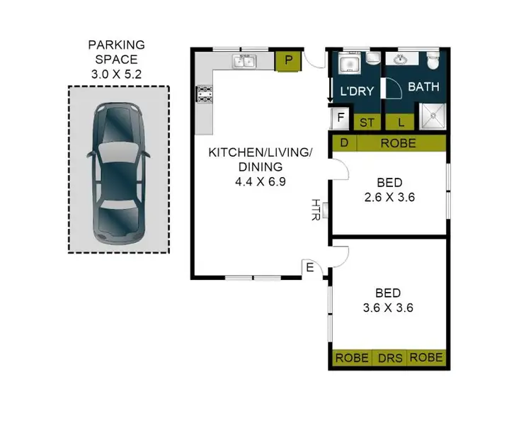 Floorplan of Homely unit listing, 1/15 Isabella Street, Geelong West VIC 3218