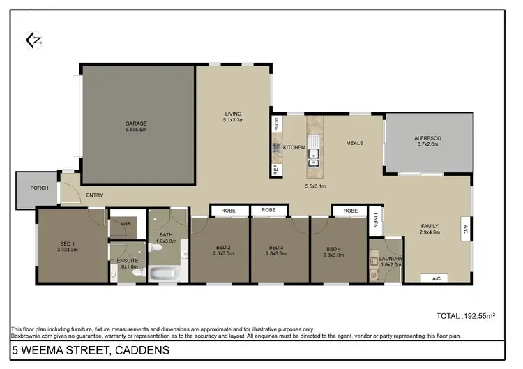 Floorplan of Homely house listing, 5 Weema Street, Caddens NSW 2747