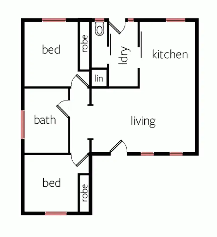Floorplan of Homely unit listing, 2/4 Wotonga Drive, Horsham VIC 3400